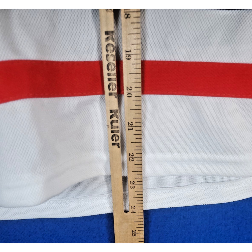 Reebok NY Rangers Mika Zibanejad 93 Blue Lace Up Hockey Jersey Women Size Large - Picture 11 of 16